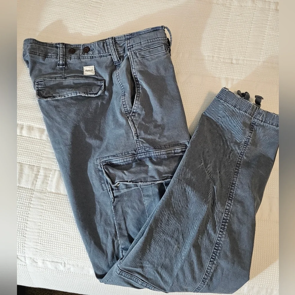American Eagle Outfitters Blue Cargo Pants